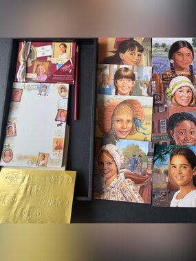 Vintage American Girls Stationary Set , Friendship Book , Notecards Set , Pencil